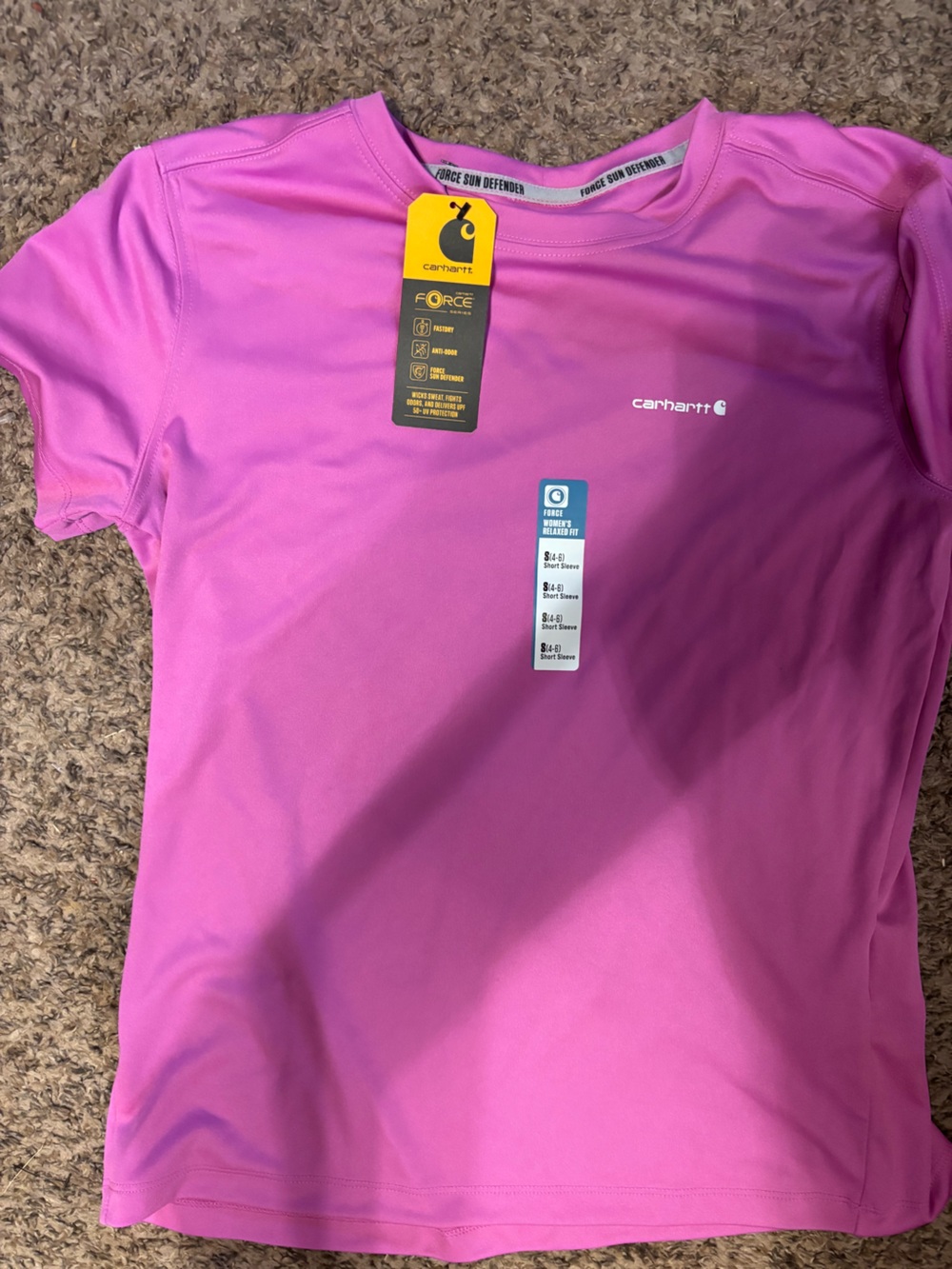 Carhartt Force/sun defender Bright Pink Short-Sleeve Performance Tee